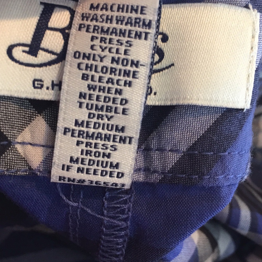 NWT G.H. Bass Plaid Cotton Skirt 8 blue black - Picture 7 of 7